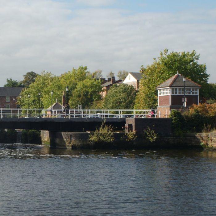 A bridge over a canal in Ellesmere Port