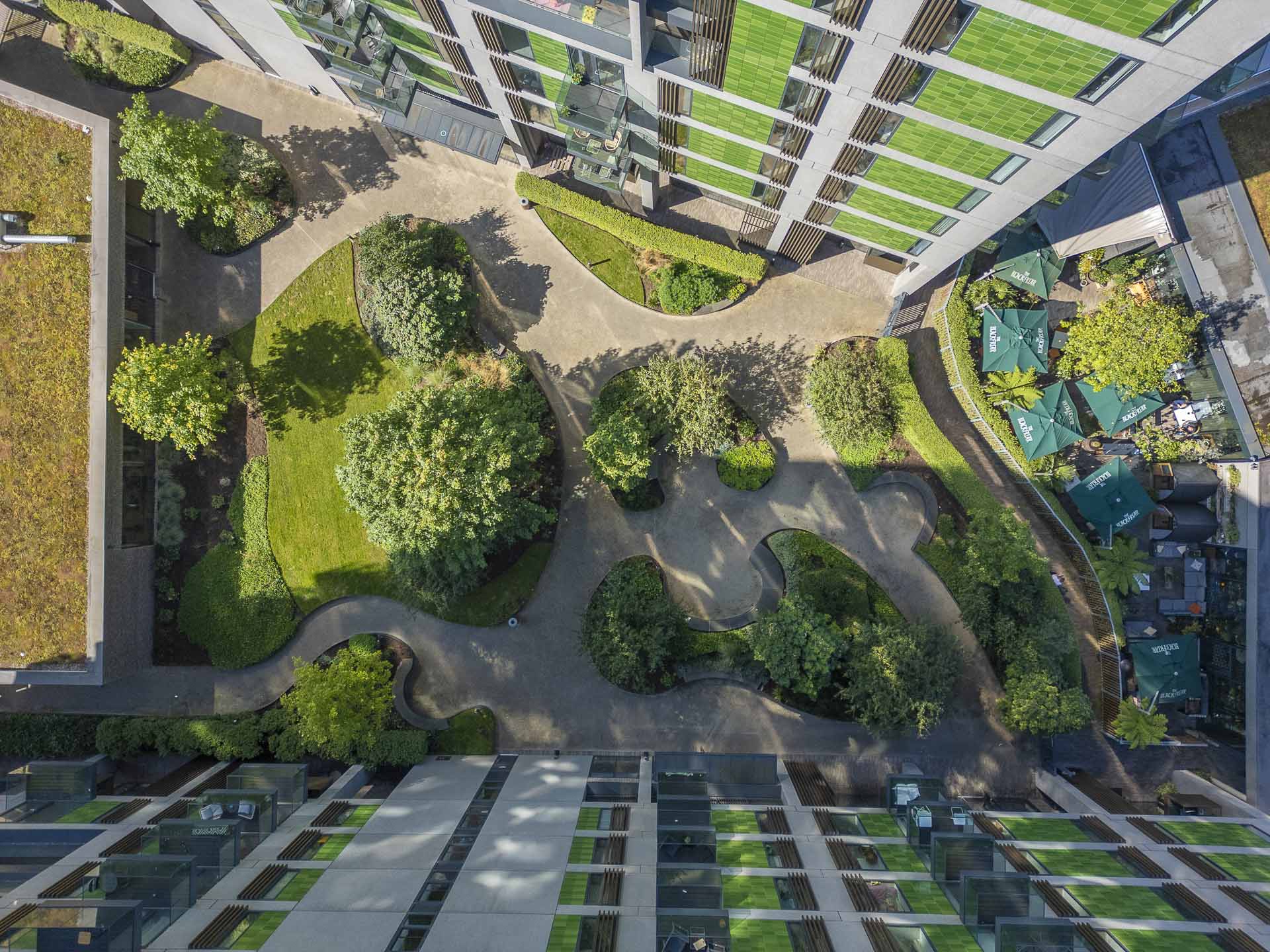 Landscaped Garden on Grounds of Local Blackfriars Manchester Development